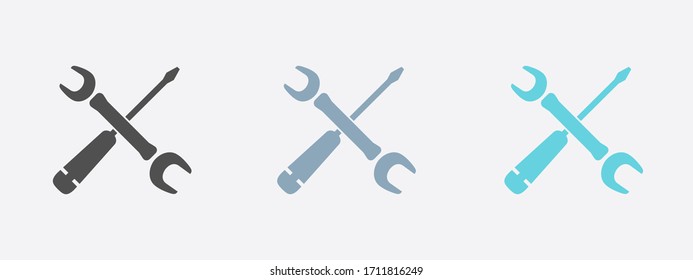 Repair Icon. Service  symbol. Tools singn. Flat design style.