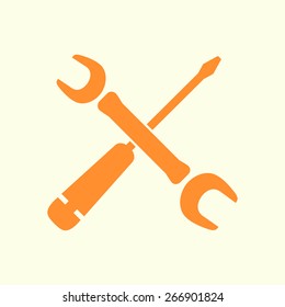 Repair Icon. Service  symbol. Tools sign. Flat design style.
