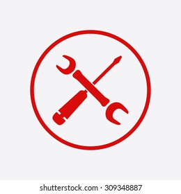 Repair Icon. Service symbol. Tools sign. Flat design style.