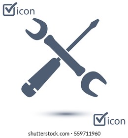 Repair Icon. Service  symbol. Tools singn. Flat design style.