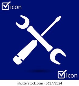 Repair Icon. Service  symbol. Tools singn. Flat design style.
