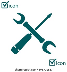 Repair Icon. Service  symbol. Tools singn. Flat design style.