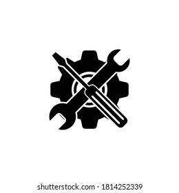 repair icon, service tools icon vector symbol isolated illustration white background