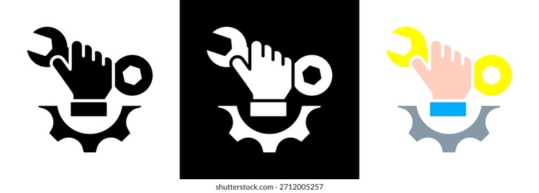 Repair Icon Set Glyph vector Illustration
