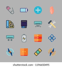 repair icon set. vector set about band aid, home repair, wrench and point of service icons set.