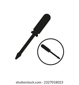 Repair icon. Settings icon. Screwdriver icon. Vector illustration. EPS 10.