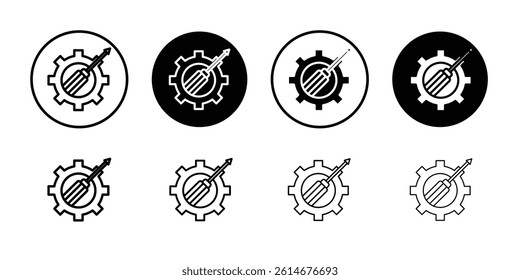 Repair icon Simple outline vector logo