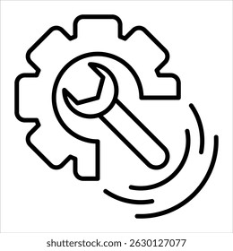 Repair Icon. Simple Vector Outline Illustration