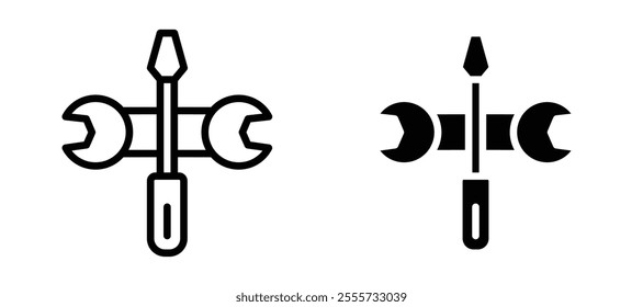 Repair icon symbol collection on white background.