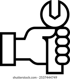 icono de reparación. Diseño de estilo lineal delgado aislado sobre fondo blanco