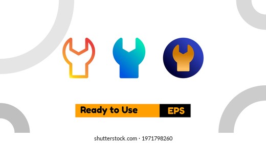 repair icon with three style gradient for poster, social media, and presentation