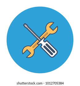 Repair Icon tools for configuration settings, maintenance service, construction and builder illustration concept
