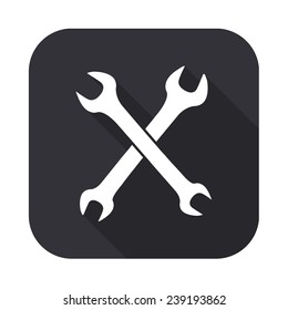 repair icon - vector illustration with long shadow 