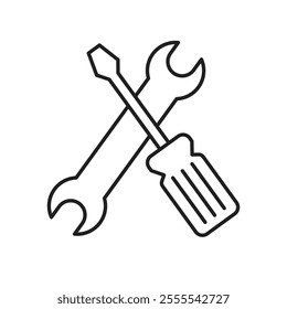 Repair icon vector isolated on white background.