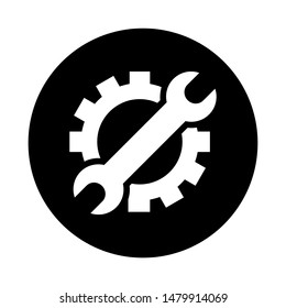 Repair icon vector. Maintenance illustration symbol. settings logo.
