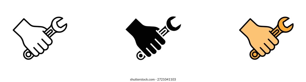 Vector de icono de reparación. mantenimiento, símbolo de servicio técnico. Ilustración vectorial.