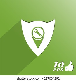Repair icon - vector map pointer.