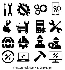 Repair icon vector set. tool illustration sign collection. Service center symbol.