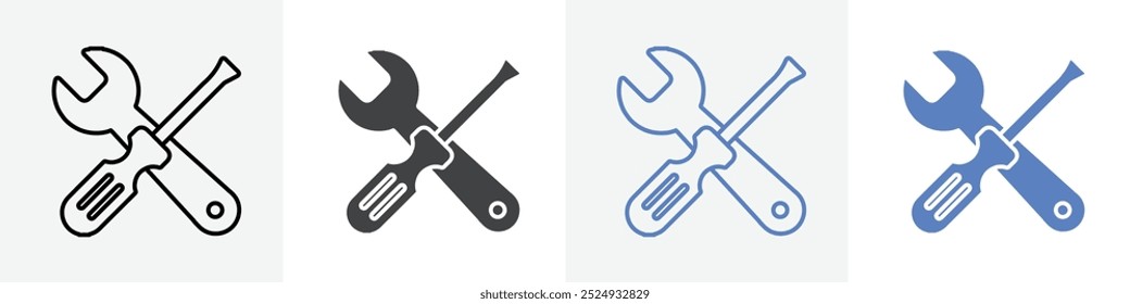 Icono de reparación Conjunto de Vectores Uso para el Web