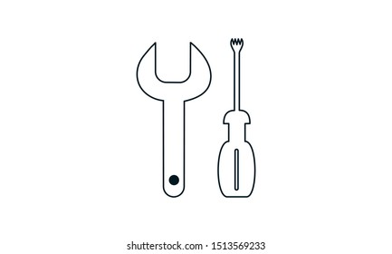 
Repair Icon Vector. Simple flat symbol. Perfect  pictogram illustration on white background.
