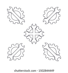 repair icon vector symbol setting. vector illustration