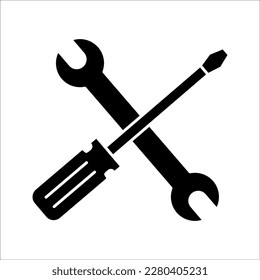 Repair icon vector, Tool icon symbol isolated, on white background, eps 10.