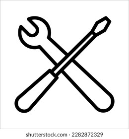Repair icon vector, Tool icon symbol isolated, on white background, eps 10.