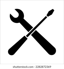 Repair icon vector, Tool icon symbol isolated, on white background, eps 10.