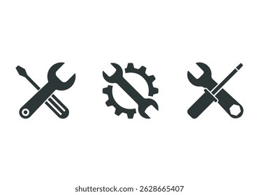 Repair icon vector. Tools icon symbol isolated