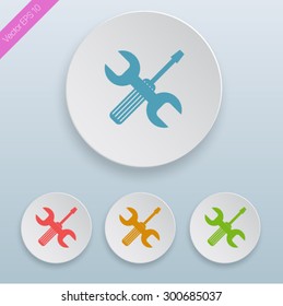 Repair icon, Wrench and screwdriver icon