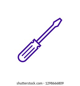 Repair icon. Wrench and screwdriver icon. Settings icon isolated