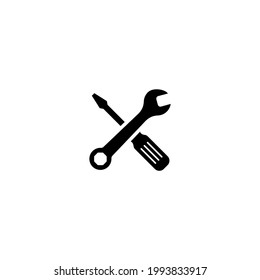 Repair icon. Wrench and screwdriver icon vector illustration