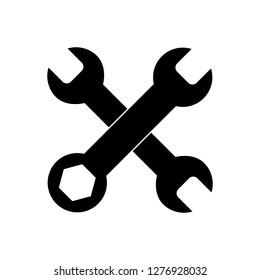 Repair icon. Wrench icon. Settings icon isolated
