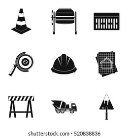 Repair icons set. Simple illustration of 9 repair vector icons for web