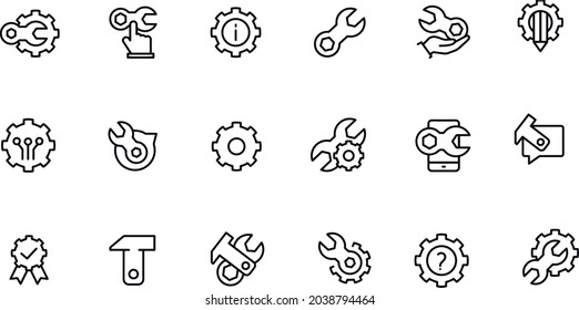 Repair icons set vector design 