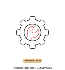 símbolos de reparación elementos vectores para web infográfica