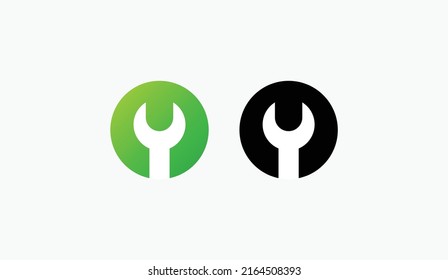 Repair icons with wrench. Maintenance on industrial and service scale technological support for users with a warranty vector fix