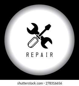 Repair icon.Screwdriver and Wrench. Tools vector icon