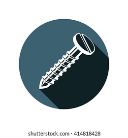 Repair idea design element, 3d bolt, highly detailed vector illustration of screw. Building and manufacturing part isolated on white.