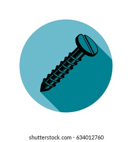 Repair idea design element, 3d bolt, highly detailed vector illustration of screw. Building and manufacturing part isolated on white.