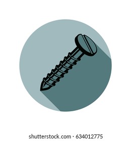 Repair idea design element, 3d bolt, highly detailed vector illustration of screw. Building and manufacturing part isolated on white.