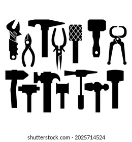 Repair instruments collection, 3d tools, pliers. Construction idea simple vector objects, design elements.