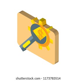 Repair isometric left top view 3D icon