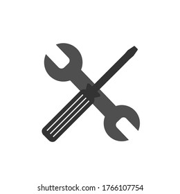 Repair key and screwdriver. repair icon vector eps10. Service and settings sign.
