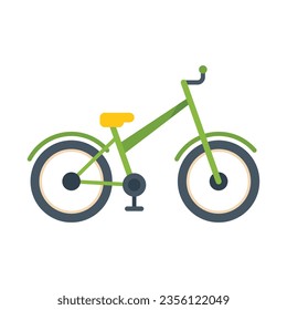 Repair kid bike icon flat vector. Fix service. Wheel fixing isolated