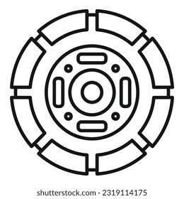 Repair kit icon outline vector. Clutch disk. Automobile system