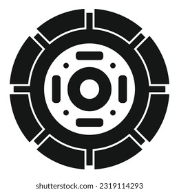 Reparatur Kit Symbol einfache Vektorgrafik. Kupplungsscheibe. Automobil-System