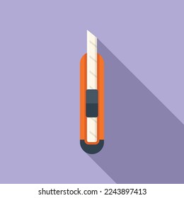 Repair knife icon flat vector. Bike fix. Service shop