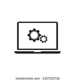 Repair and laptop vector logo template
