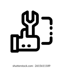 repair line icon. Clean and minimalist vector icon for websites, mobile apps, presentations, and logos. Fully scalable and customizable for any project.